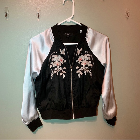 HOSTPICK!New Look Petite Embroidered Bomber Jacket - Picture 2 of 5
